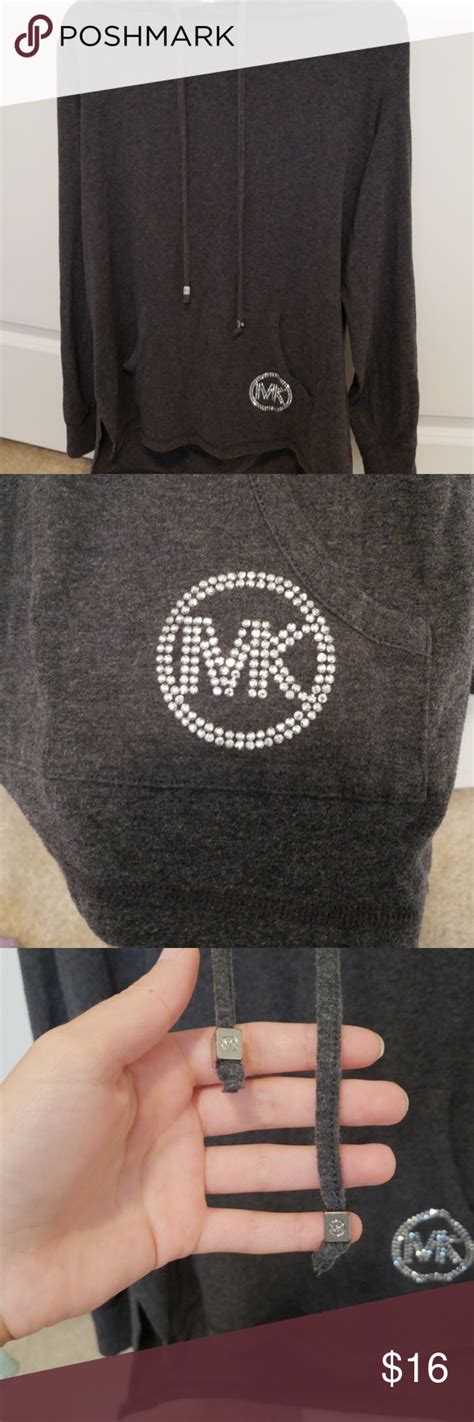 michael kors wit hoodie|michael kors grey crewneck.